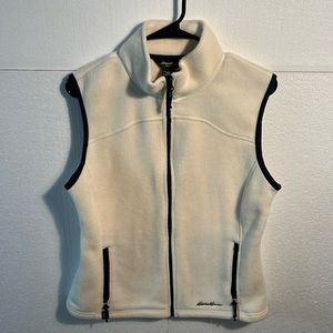 Eddie Bauer cream vest Size medium